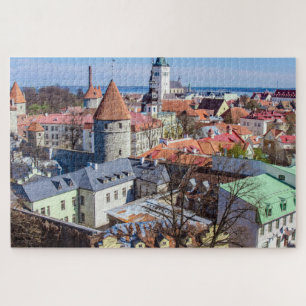 Tallinn downtown aerial view jigsaw puzzle