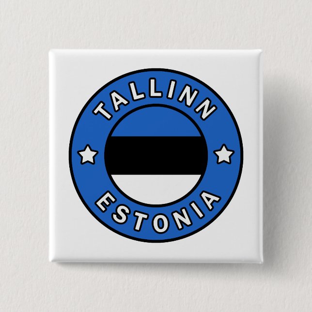 Tallinn Estonia 15 Cm Square Badge (Front)