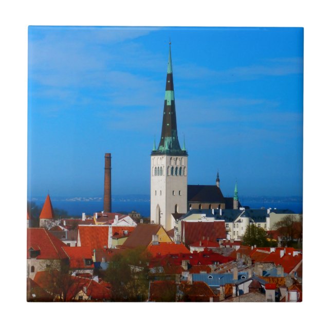Tallinn, Estonia Ceramic Tile (Front)