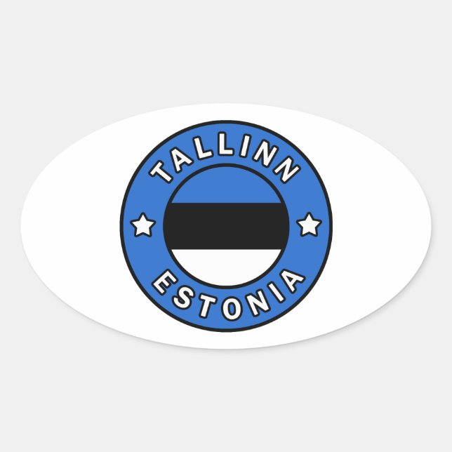 Tallinn Estonia Oval Sticker (Front)