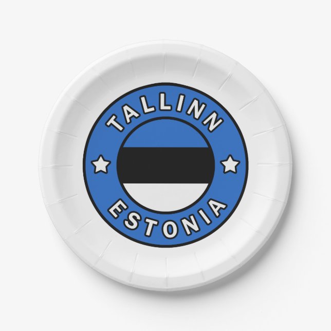 Tallinn Estonia Paper Plate (Front)