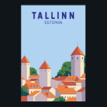 Tallinn Estonia Retro Travel Art Vintage  Poster<br><div class="desc">Tallinn Estonia vector design.</div>