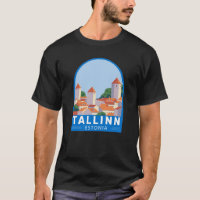 Tallinn Estonia Retro Travel Art Vintage 