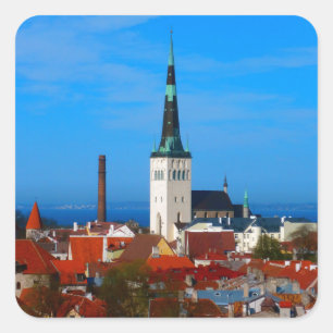 Tallinn, Estonia Square Sticker
