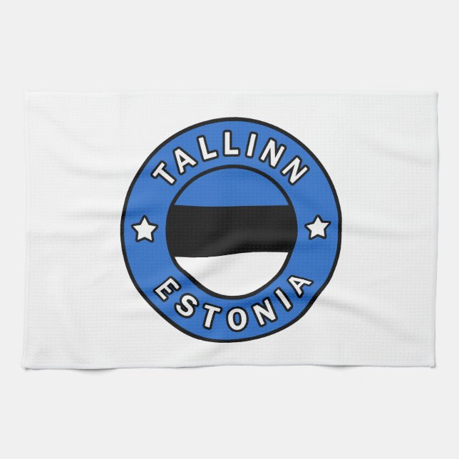Tallinn Estonia Tea Towel (Horizontal)