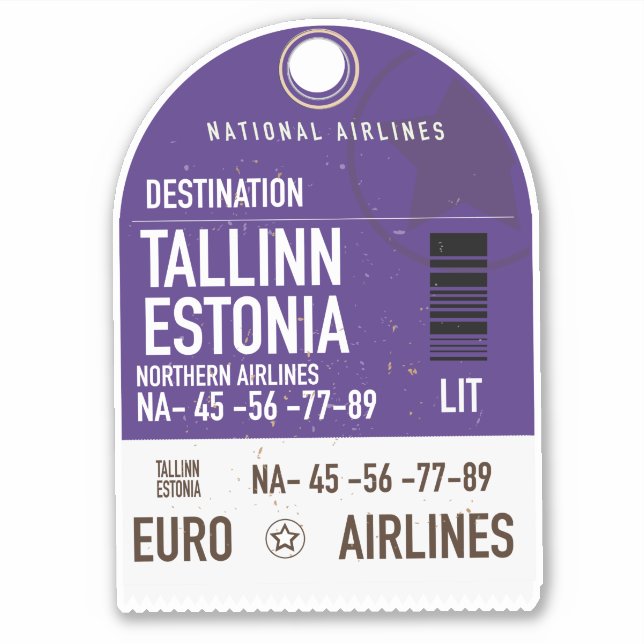 Tallinn Estonia travel ticket (Front)
