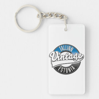 Tallinn Estonia vintage logo Key Ring
