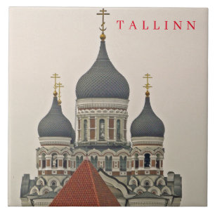 Tallinn Nevsky Cathedral view ceramic tile