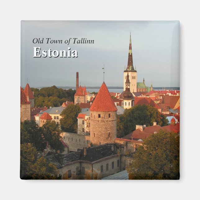 Tallinn Old Town Estonia Magnet (Front)