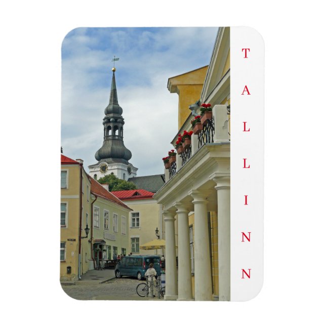 Tallinn Old Town view fridge magnet (Vertical)