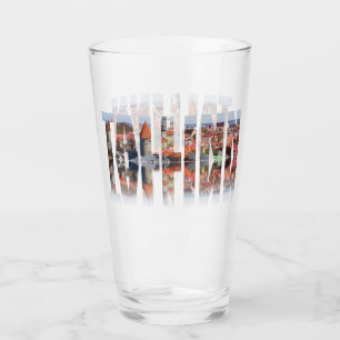 Tallinn text composed of old town glass