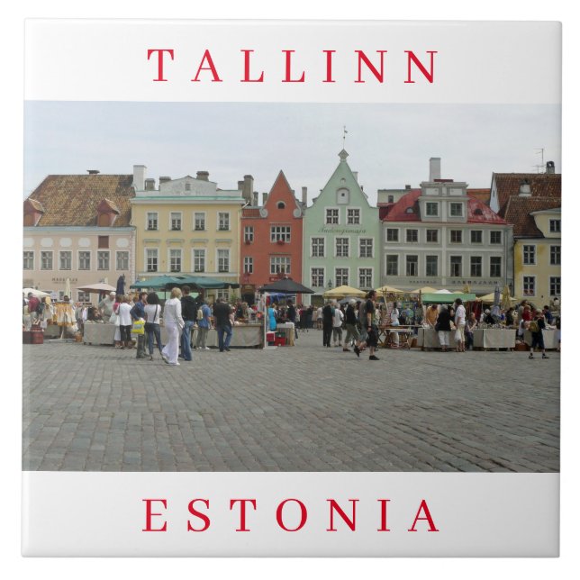 Tallinn Town Hall Square ceramic tile (Front)