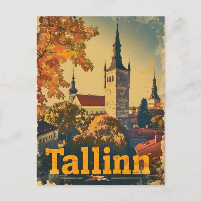Tallinn Vintage Postcard (Front)