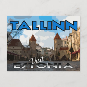 Tallinn, visit Estonia Postcard