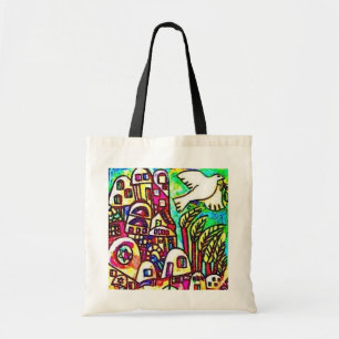 Tallis Tote Bag - City Of Israel Sunset
