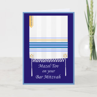 "Tallit" Bar Mitzvah Mazel Tov Card