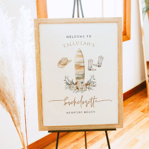 TALLULAH Coastal Cowgirl Bachelorette Welcome Poster