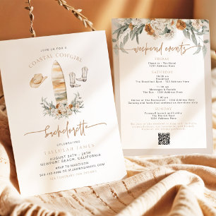 TALLULAH Earthy Boho Coastal Cowgirl Bachelorette Invitation