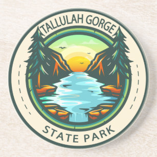 Tallulah Gorge State Park Georgia Badge Coaster