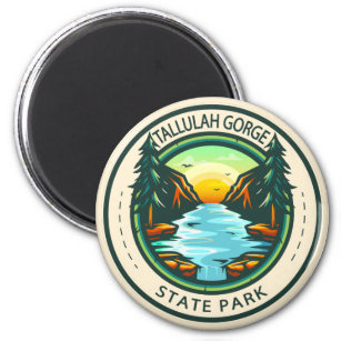 Tallulah Gorge State Park Georgia Badge Magnet