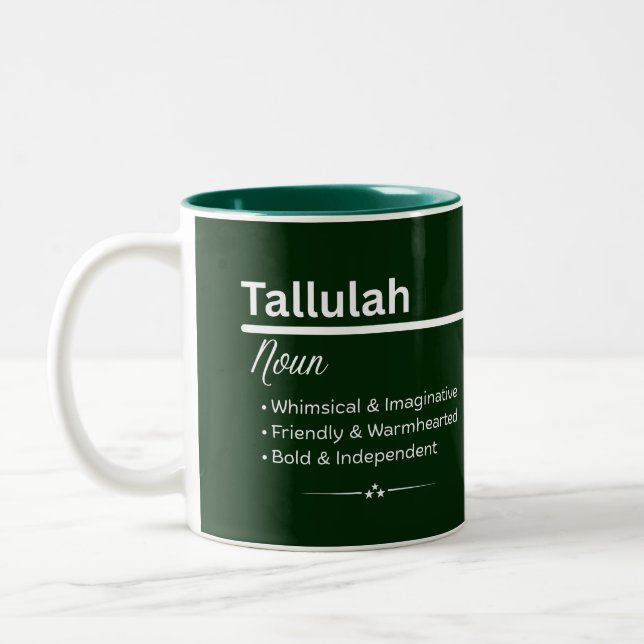 Tallulah Personalized Name Coffee Mug (Left)