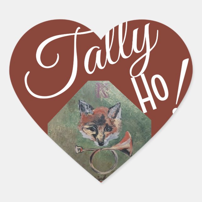 tally ho heart sticker (Front)
