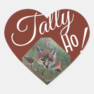 tally ho heart sticker