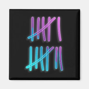 Tally Marks 67 Meme Colorful Counting 6 7 Brainrot Magnet