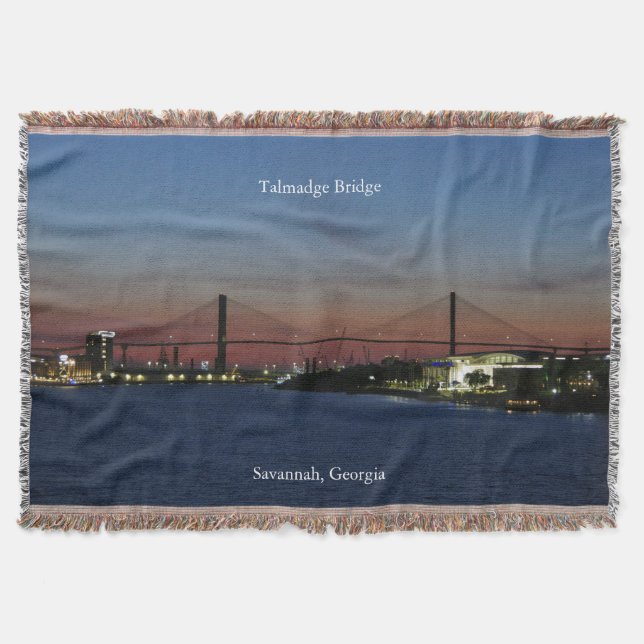 Talmadge Bridge throw blanket (Front)