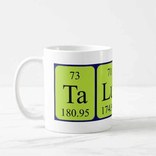 Talulah periodic table name mug (Left)