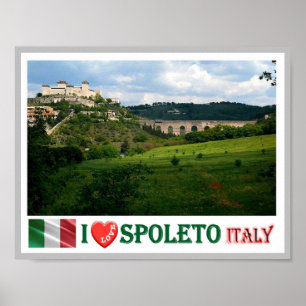 taly - Umbria - Spoleto - I Love - Poster