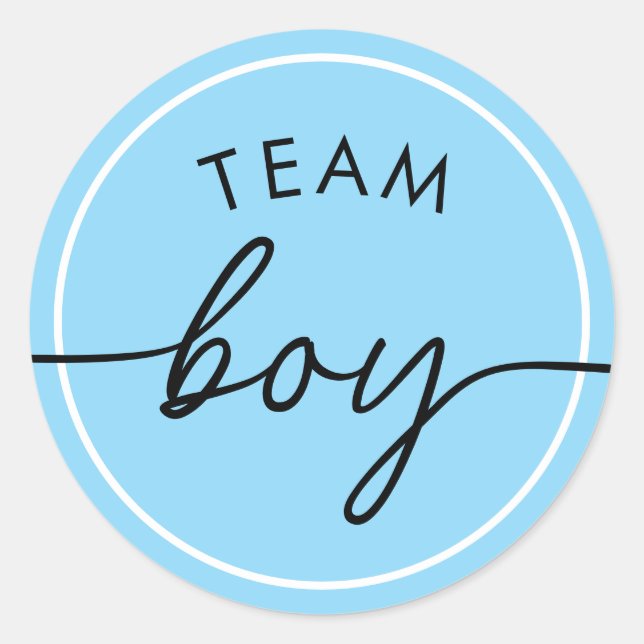 Tam Boy Gender Reveal Voting Classic Round Sticker (Front)