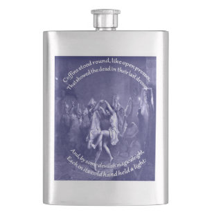 Tam O Shanter Burns Night Quote In Blue Hip Flask