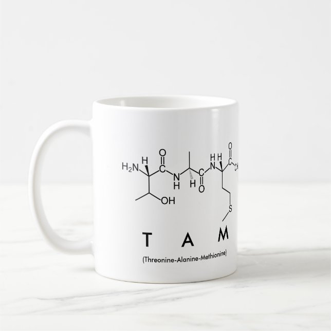 Tam peptide name mug (Left)