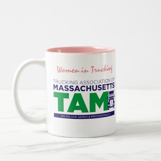 TAM Women in Trucking Two-Tone COFFEE MUG (Left)