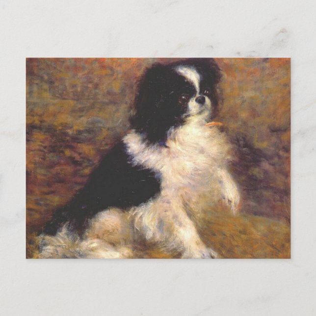 Tama the Japanese Dog by Renoir Postcard (Front)