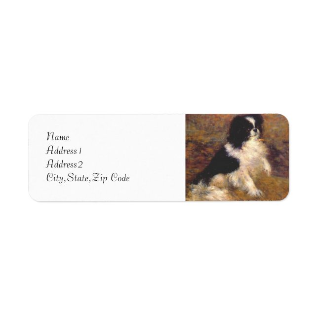 Tama the Japanese Dog by Renoir Return Address Label (Front)