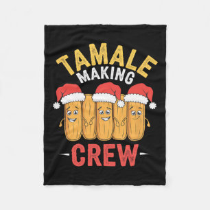 Tamale Making Crew Christmas Cooking Party Fun  Fleece Blanket