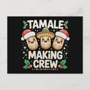 Tamale Making Crew Christmas Season Mexican Xmas Invitation Postcard