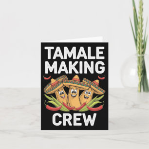 Tamale Making Crew Funny Mexican Christmas Pyjamas Card