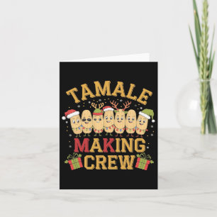Tamale Making Crew Funny Mexican Christmas Pyjamas Card