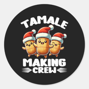 Tamale Making Crew Mexican Food Family Matching Ch Classic Round Sticker