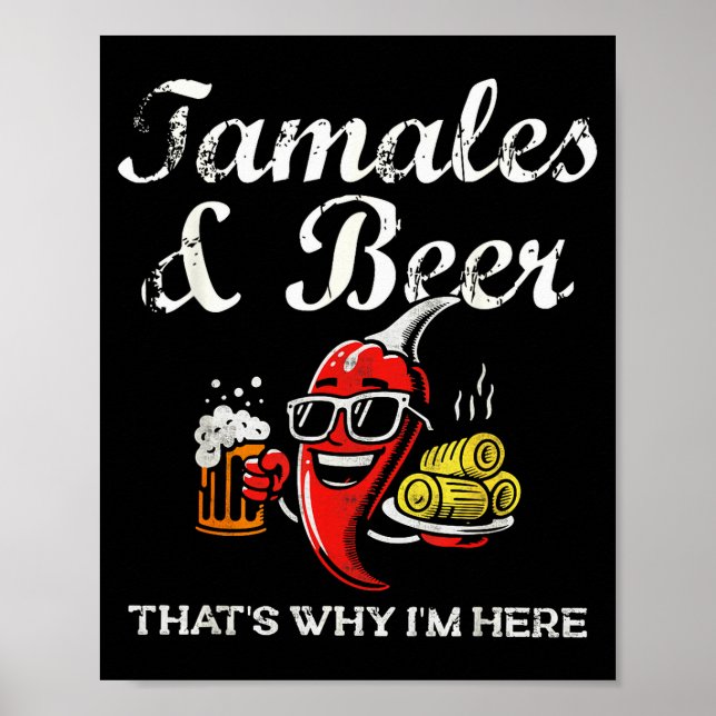 Tamales &amp; Beer Funny Tamale Season Mexican Chr Poster (Front)