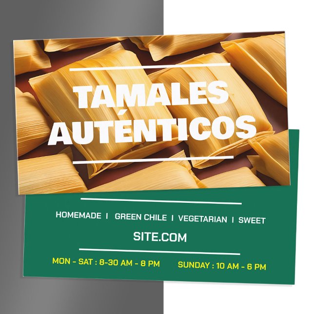 Tamales Business Card (Tamales Loyalty Business Cards)