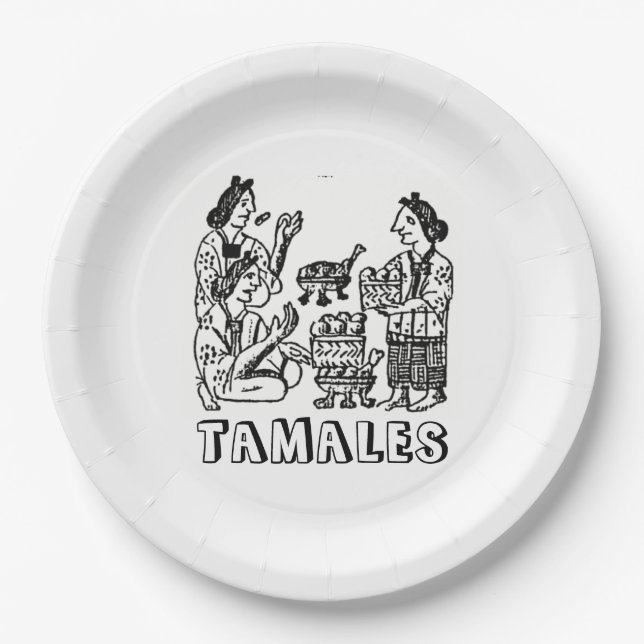 Tamales (Florentine Codex, 16th century) Paper Plate (Front)