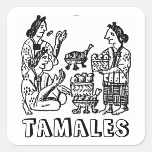 Tamales (Florentine Codex, 16th century) Square Sticker