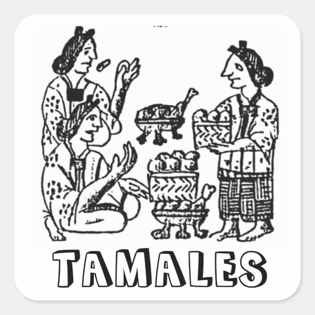 Tamales (Florentine Codex, 16th century) Square Sticker (Front)