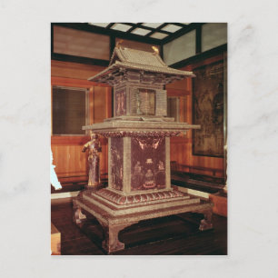 Tamamushi shrine from the Horyu Ji Temple Postcard