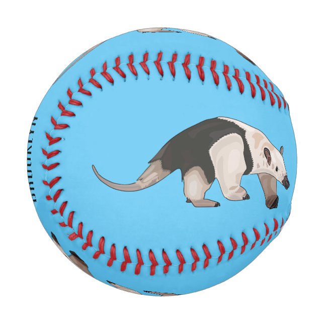 Tamandua cartoon illustration baseball (Front Left)