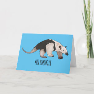 Tamandua cartoon illustration card